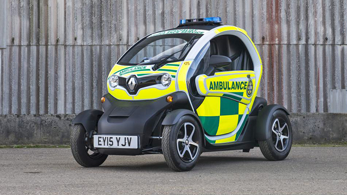This is a Renault Twizy ambulance Top Gear